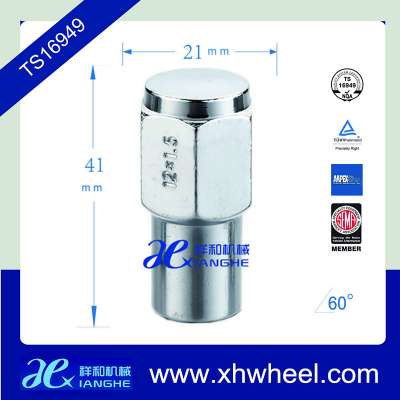 Conical wheel lug nuts / chrome mag hex lug nut M12 - 1.5 41mm tall