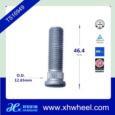 12mm x 1.5 thread wheel studs with 12.65mm knurl diameter